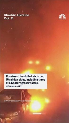 Surveillance video captures strike in Ukraine’s Kharkiv