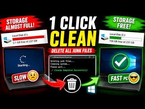 How to Clear All Hidden Junk Files From Your Computer in 1 Second (Windows 10/11)