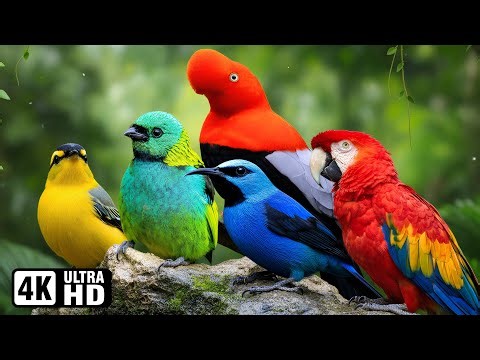 World's Most Colorful Birds 🌿🦜 Breathtaking Nature & Wonderful Birds Songs 🌿 Stress Relief 🌿 ASMR 🌿🦜