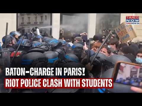 PARIS UNREST: Riot Police Baton-Charge Protesting Students As Massive Blockade Grips City | WATCH