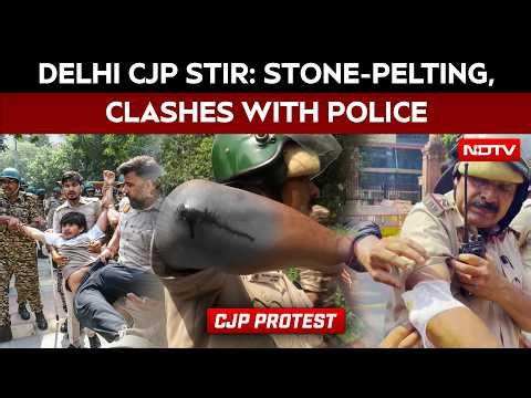 CJP Protest In Delhi Turns Violent As Masked Men Hurl Stones At Police, Over 2,000 Detained