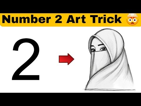 How to Draw a Girl Using Number 2 Step by Step | Easy Girl Drawing Tutorial for Beginners