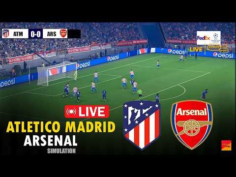 🔴LIVE : Atletico Madrid vs Arsenal | eFootball PES 2021 Simulation Gameplay in PC