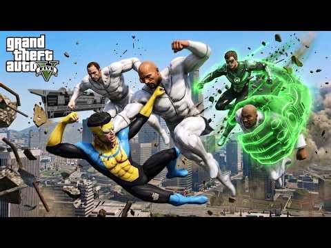 GTA 5 - Invincible & Green Lantern VS Viltrumites