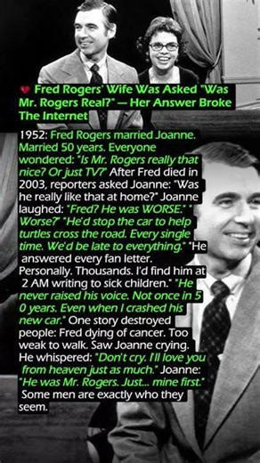 Fred Rogers proved that kindness wasn't an act; it was the beautiful truth of who he was. ❤️✨