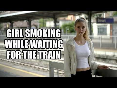 Kelly Waiting for the Train – Her Elegant Smoke Break #smokingcigarettes #smoker #cigarette