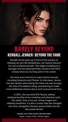 Kendall Jenner: Beyond the Fame | Barely Beyond #kendalljenner #vogue #barelybeyond #supermodel
