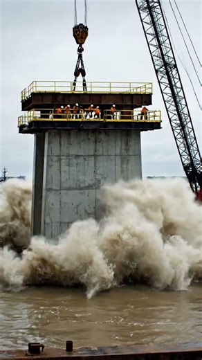 Bridge pillar collapse #constructionsafety #explosion #accidentawareness #crash