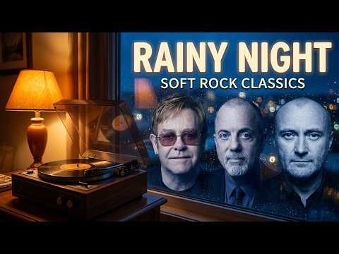 Soft Rock for a Rainy Night 🌧️ 70s 80s 90s Classics | Elton John, Billy Joel, Phil Collins Tribute