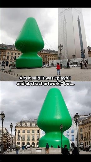 Paris’ Christmas Tree Sculpture Removed in One Day #modernart #artwork #art #sculpture