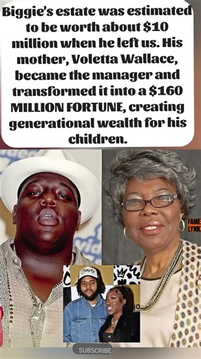 Biggie left $10M – His mother turned it into $160M for his children 😯🙌