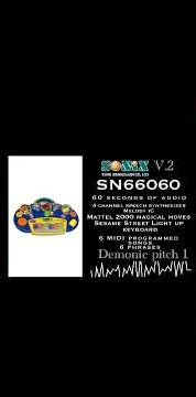 Mattel 2000 magical moves Sesame Street keyboard program data glitch direct audio. SN66060 melody IC