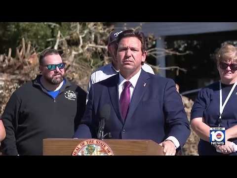 Gov. Ron DeSantis has heated town hall presser in Milton