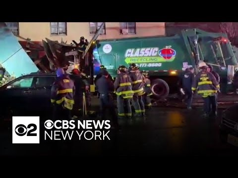 Pedestrian killed when garbage truck hits scaffolding in East Harlem