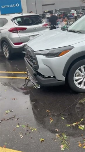 Likely tornado overturns cars in North Carolina parking lot