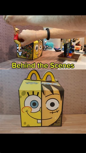 Behind the Scenes One Piece x SpongeBob SquarePants McDonald's Happy Meal Stop Motion Unboxing