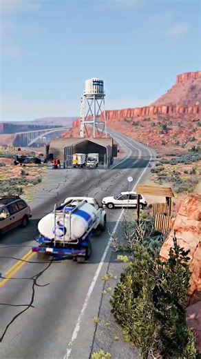 Realistic Highway Car Crashes #706