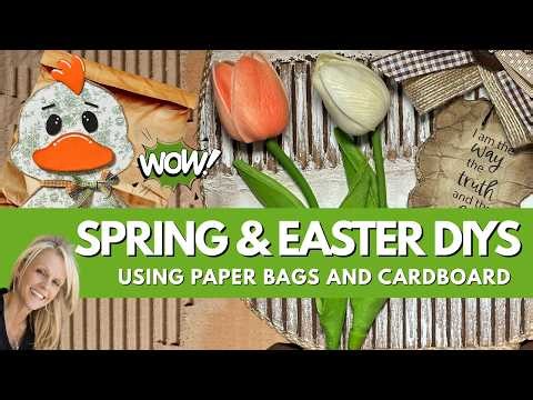 DIY Spring & Easter Decor From Paper Bags & Cardboard (Budget Friendly!)