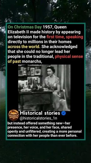 Queen Elizabeth II’s First TV Speech That Changed Royal History (1957)#QueenElizabethII