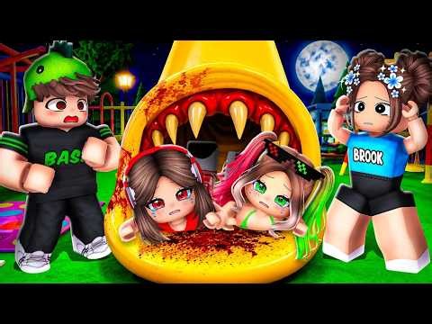 My Friends Are TRAPPED In A CURSED SLIDE..(Brookhaven)