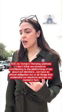 AOC Says Networks Shouldn't Air Trump Election Lies Thursday