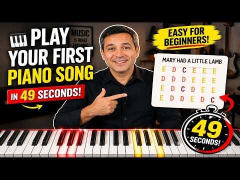 🎹 Play Your First Piano Song in 49 Seconds! | Easy Piano Tutorial for Beginners