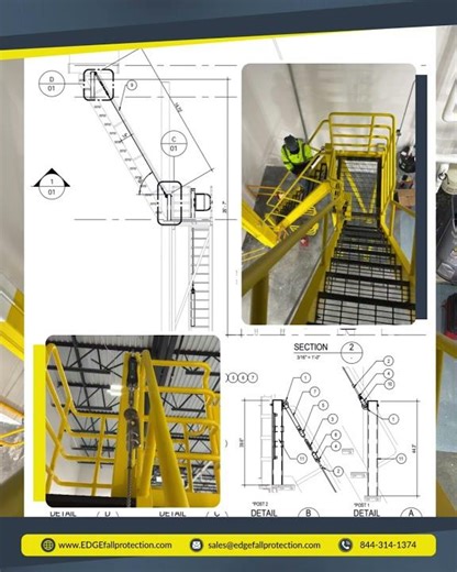 Safer Roof Access Starts Here | Ladder Fall Protection System Installed by EDGE Fall Protection