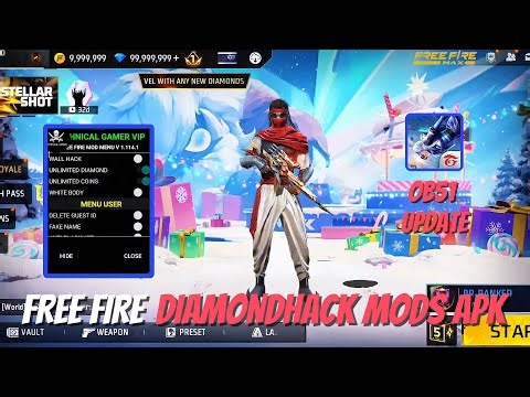 FREE FIRE NEW MOD MENU || UNLIMITED DIAMOND HACK || FF MOD MENU APK