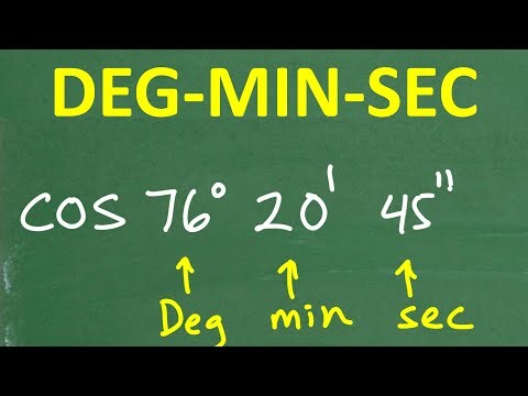 Finding cos 76° 20′ — Trigonometry With Degrees & Minutes