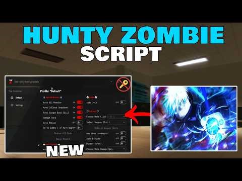 Hunty Zombie Script [No Key] - AutoFarm, AutoCollect Items, AutoEscape Boss, Auto PayLoad and More