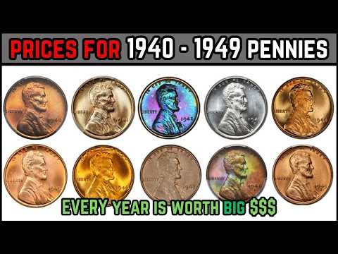 EVERY PENNY VALUE FROM 1940 to 1949 - Steel Cents, Errors and More!