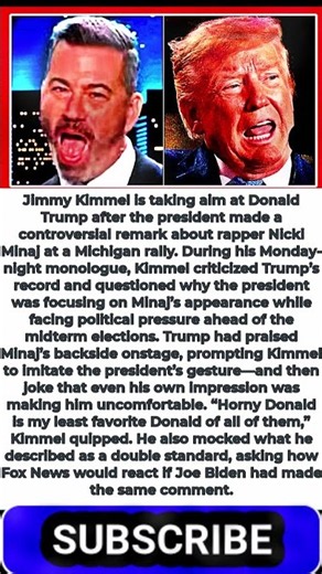 Jimmy Kimmel ROASTS Trump’s ‘Horny’ Nicki Minaj Moment: “I’m Grossing Myself Out!”