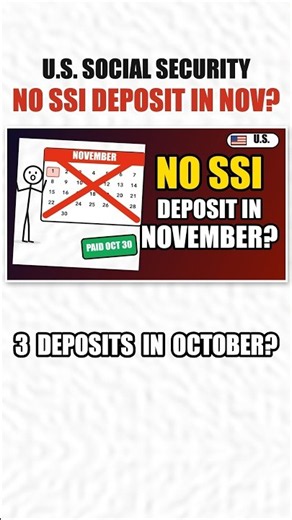 Why Is There No SSI Deposit in November? 3 Deposits in October Explained #shorts