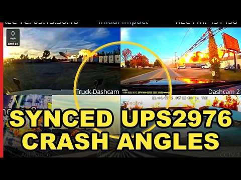 Synced Dashcam and CCTV Views of the UPS2976 Crash in Louisville