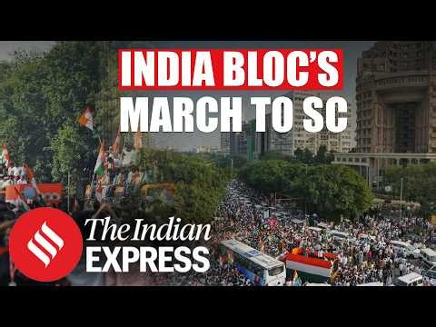 Rahul Gandhi, INDIA Bloc MPs Head to Supreme Court in Bus; Neha Bora Joins