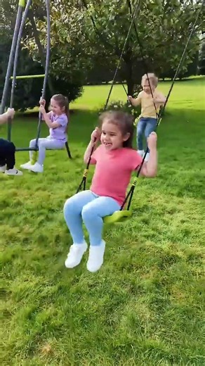 Metal Swing Set with 3 Seat Units #summer #swing #outdoor