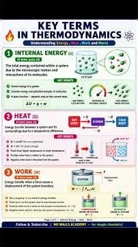 Master Thermodynamics Basics 🔥 | Internal Energy, Heat & Work Explained Simply!