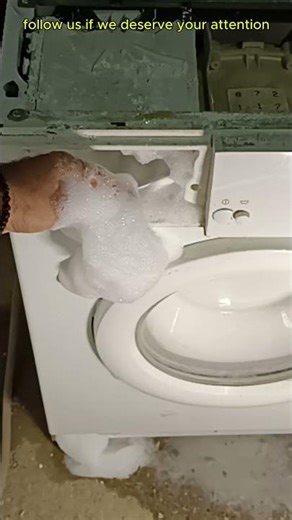 The washing machine went crazy and exploded.