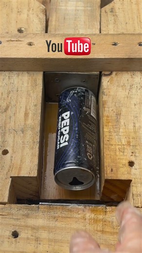 Crushing cans for recycling~~