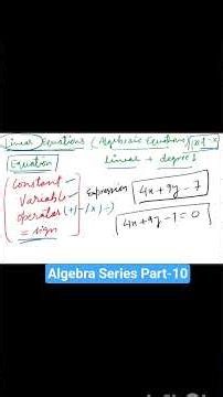 Linear Equations #algebra #algebraequation #education #students #study #maths #competition #railway