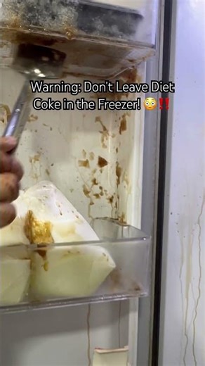 Be Careful! Frozen Diet Coke Can Explode 💣🥤#youtubeshorts #dietcoke #shortsviral #trending #fyp