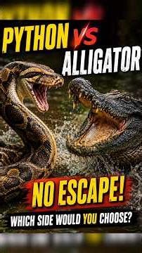 PYTHON vs ALLIGATOR” “NO ESCAPE!” “WHICH SIDE WOULD YOU CHOOSE?” #educationalvideo #amazingfacts