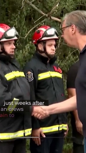 Serbia requests international assistance to battle wildfires | AJ #shorts