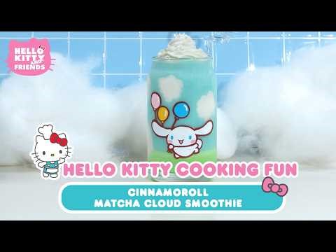 Cinnamoroll Matcha Cloud Smoothie | Hello Kitty Cooking