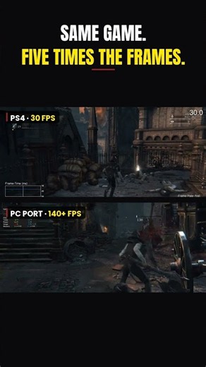 Bloodborne: PS4 30 FPS vs PC Port at 160 FPS