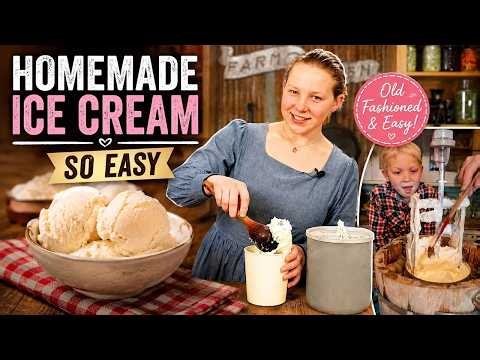Old-Fashioned Homemade Vanilla Ice Cream Recipe