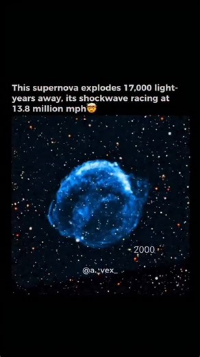 ! on Instagram: "A recent supernova observation matches this description, involving a stellar explosion about 17,000 light-years from Earth with a shockwave propagating at speeds around a million miles per hour or faster. Scientists captured rare details of its early phases using advanced telescopes. This event provides key insights into how massive stars die. The supernova, likely SN 2024ggi or a similar recent remnant like Kepler's, occurred roughly 17,000 light-years away in our galaxy. Its s