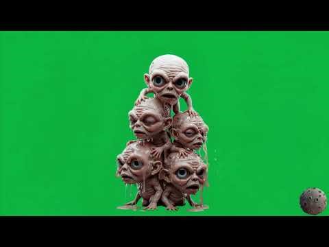 The aliens vomit 4k green screen VFX