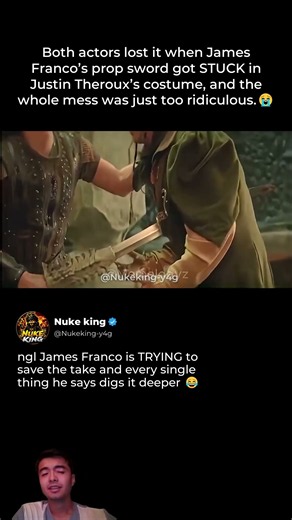 James Franco's sword gets stuck and makes everything worse