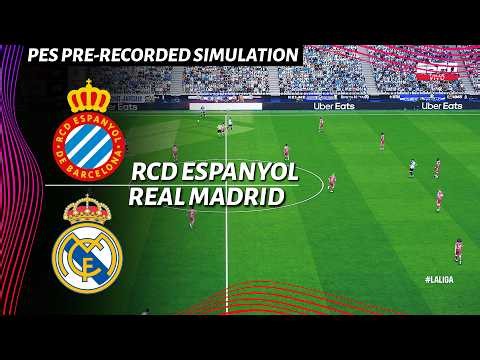 🔴RCD Espanyol vs Real Madrid | eFootball Match | PES 21 Pre-Recorded Simulation